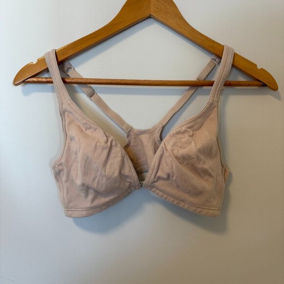 Jockey Front Clasp Bra Nude 38C Wireless Racer Back - Picture 1 of 8